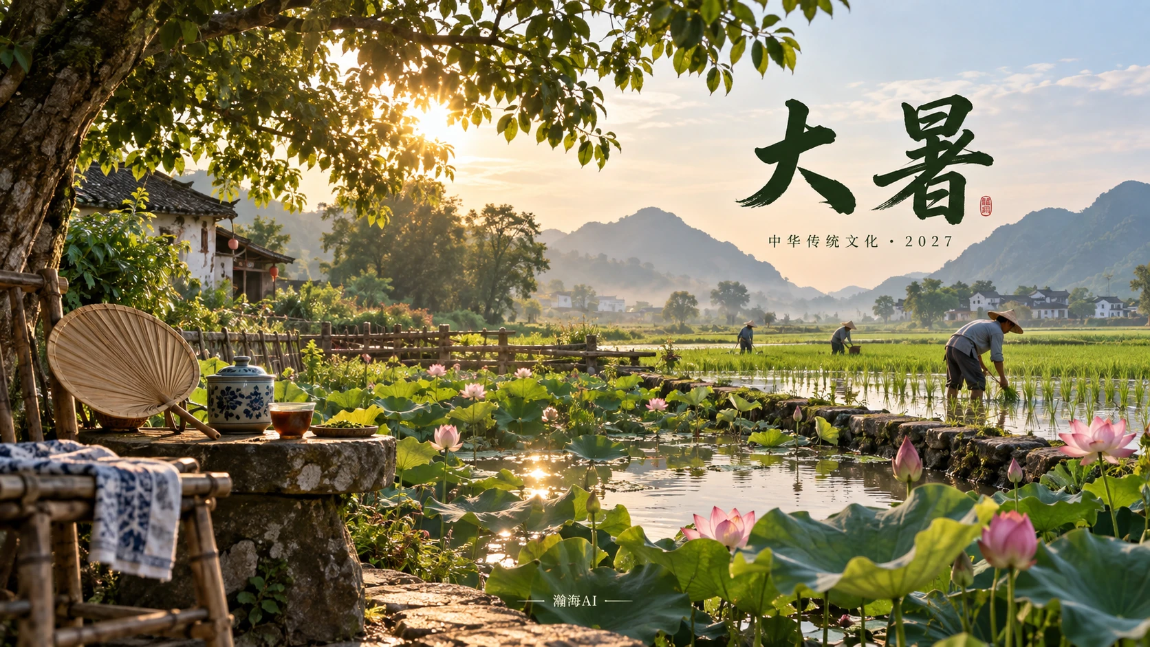 [368] 大暑中国传统文化图