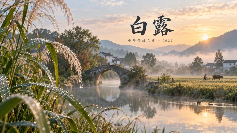 【371】白露｜草木露珠里的秋晨-一帧山海
