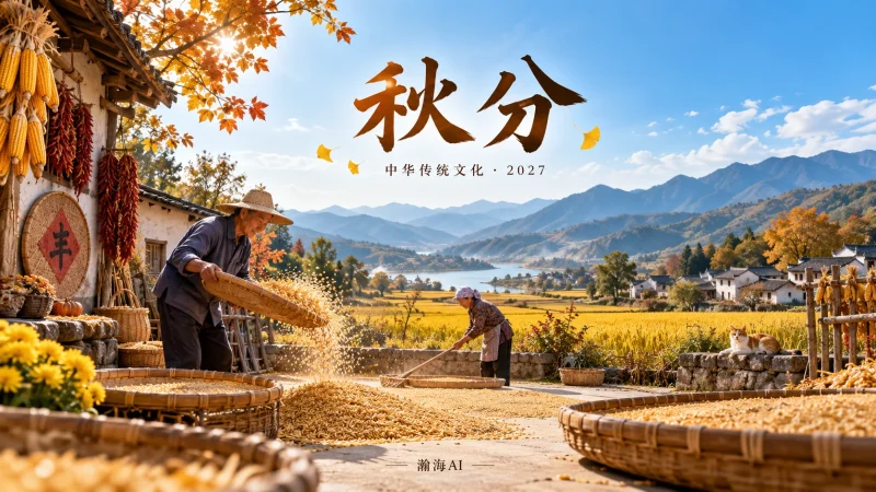 【372】秋分｜谷物归仓，秋色平分-一帧山海