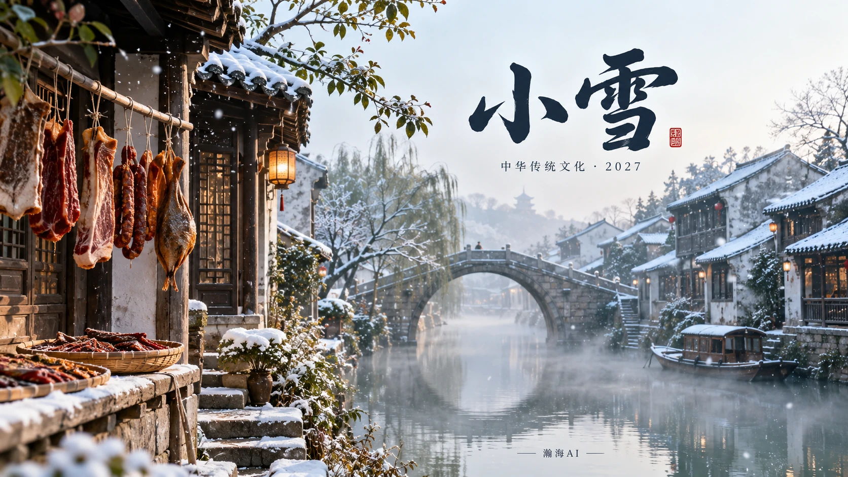 [376] 小雪中国传统文化图