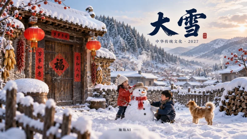 【377】大雪｜雪覆村居，静候岁深-一帧山海