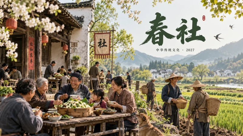 【391】春社｜土地、社饭与邻里情-一帧山海