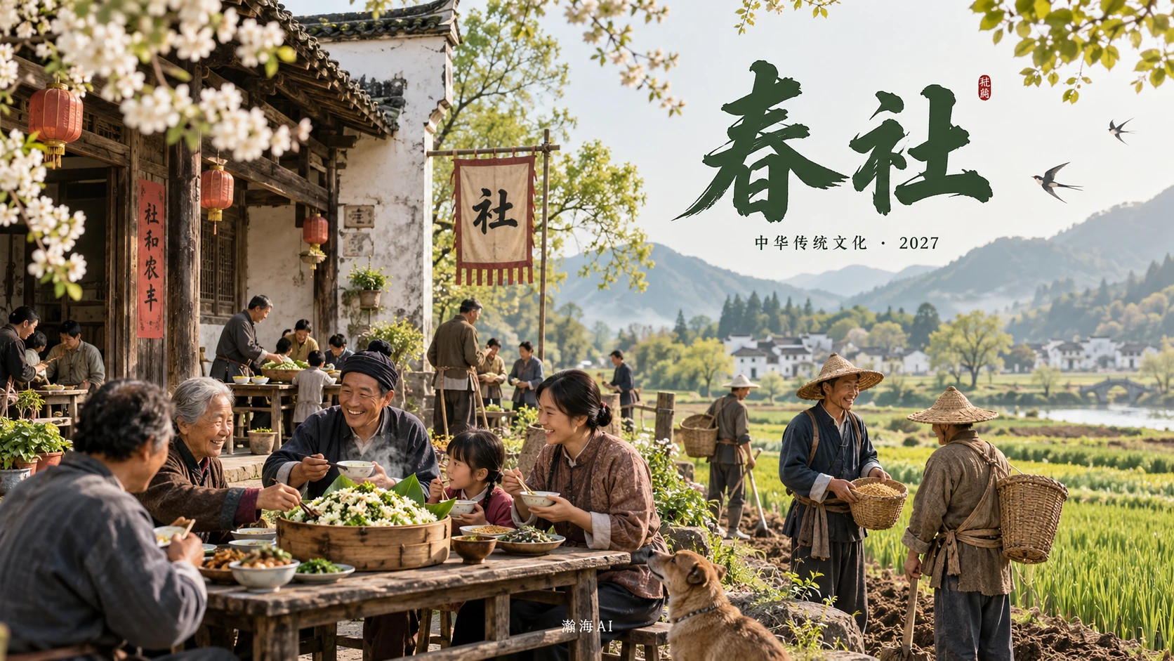 [391] 春社中国传统文化图