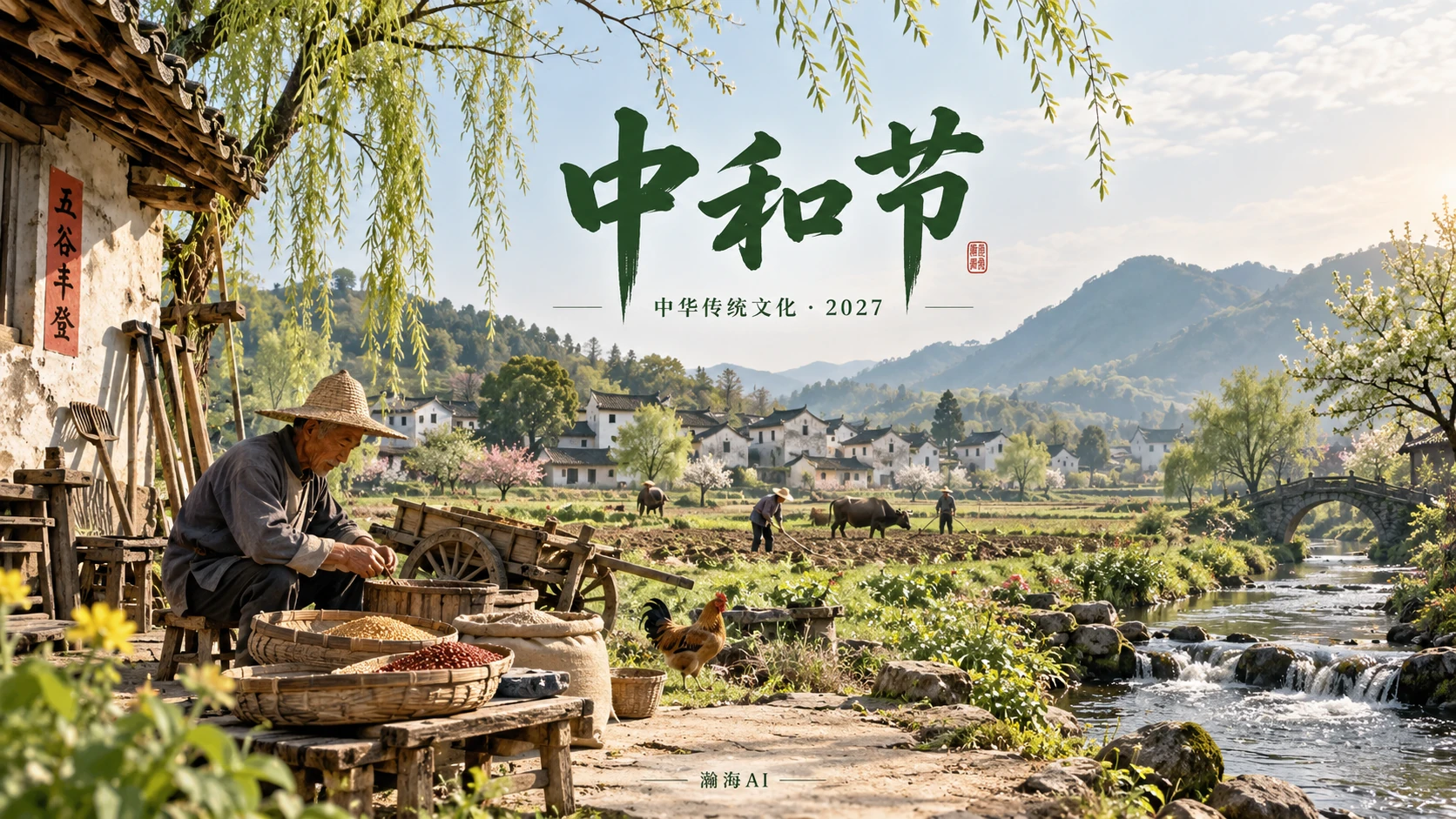 [392] 中和节中国传统文化图
