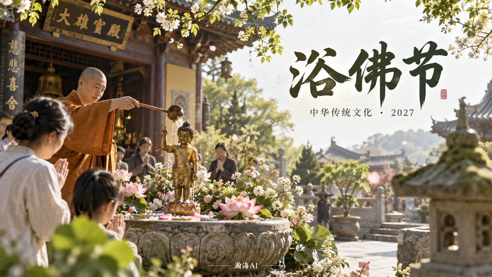 [397] 浴佛节中国传统文化图