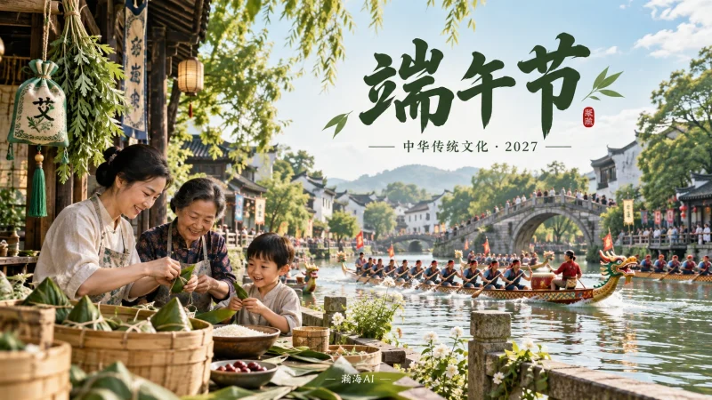 【398】端午节｜龙舟粽香，水乡同庆-一帧山海