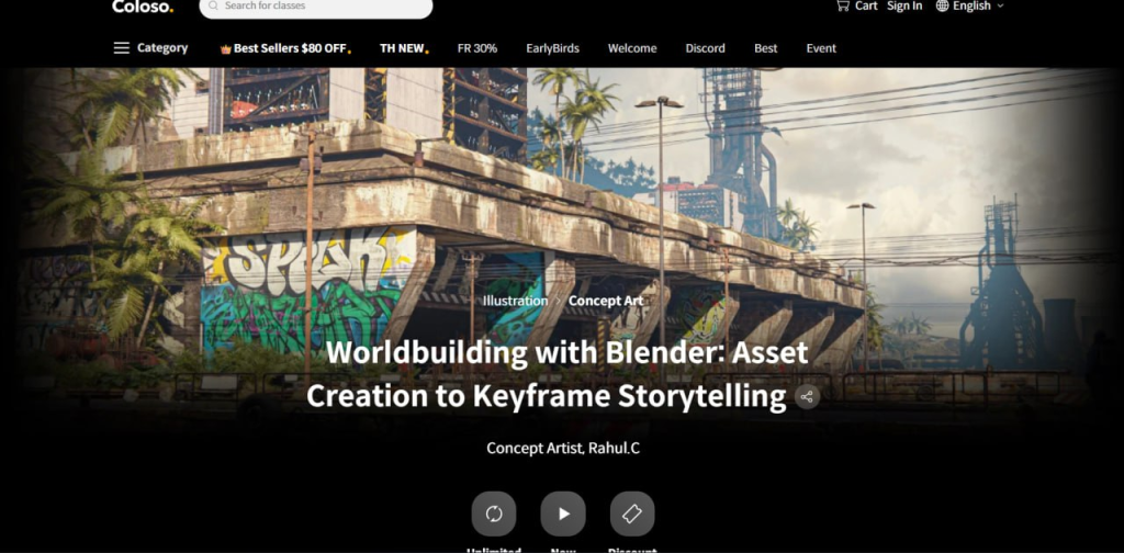 使用Blender进行世界构建：从资产创建到关键帧故事讲述  概念艺术家，Rahul.C-一帧山海