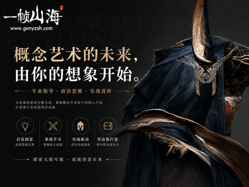 角色视觉开发与概念设计大师课：打造高辨识度幻想角色与电影级造型创作-一帧山海