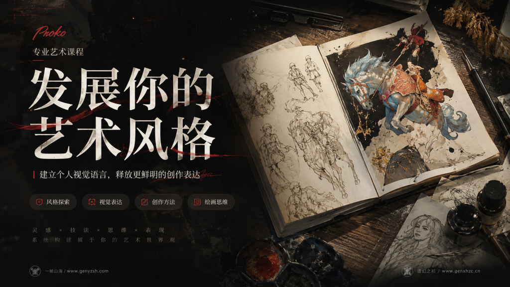 图片[1]-Proko专业艺术课程｜发展你的艺术风格：从视觉语言到个人创作体系构建与绘画思维提升-一帧山海