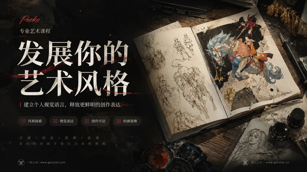 Proko专业艺术课程｜发展你的艺术风格：从视觉语言到个人创作体系构建与绘画思维提升-一帧山海