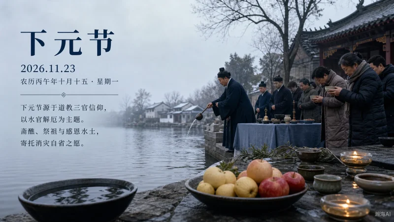 【409】下元节｜水岸静思，岁晚安宁-一帧山海