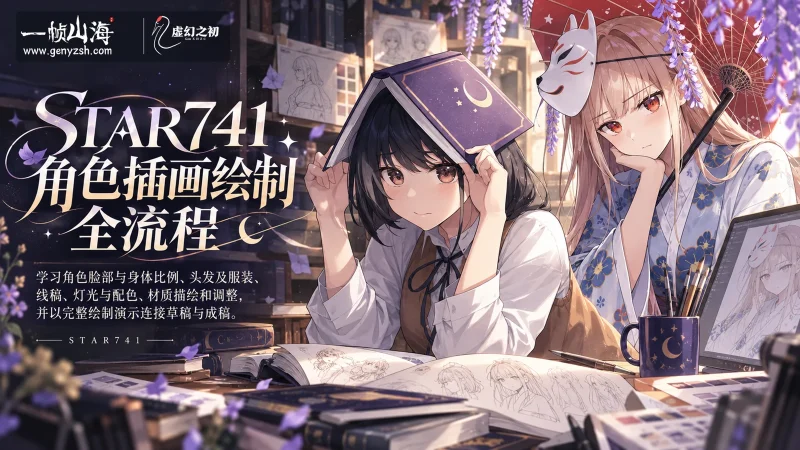 STAR741角色插画绘制全流程｜STAR741-一帧山海
