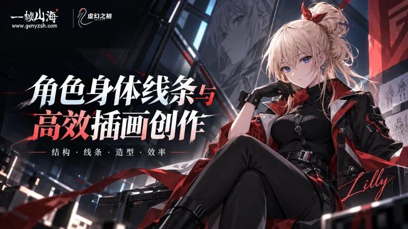 角色身体线条与高效插画创作｜Lilly-一帧山海