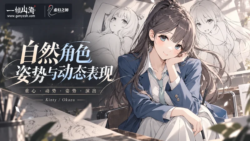 自然角色姿势与动态表现｜Kinty · Okazu-一帧山海