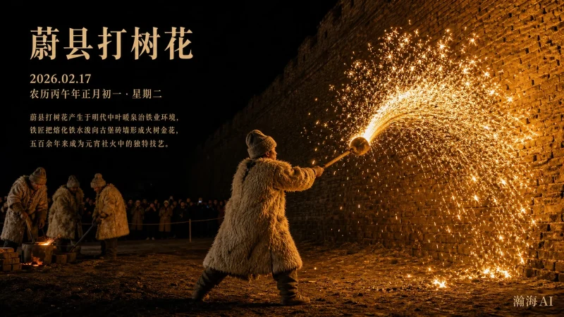 【447】蔚县打树花｜铁水飞花，古堡迎春-一帧山海