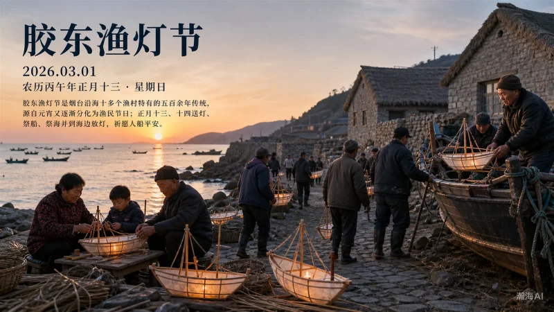 【452】胶东渔灯节｜渔灯入海，祈福平安-一帧山海