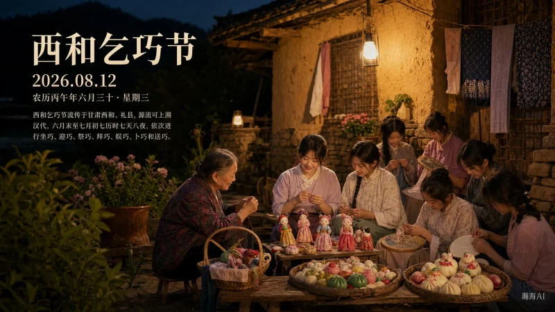 【458】西和乞巧节｜七夕乞巧，女儿心愿-一帧山海