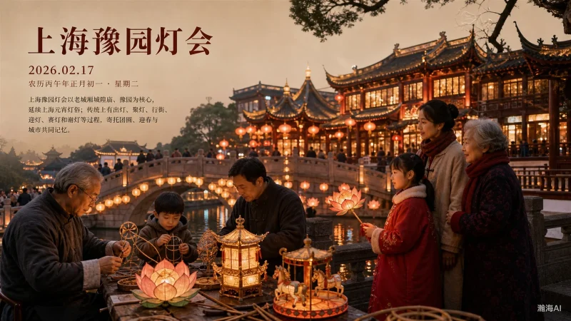 【462】上海豫园灯会｜灯火城隍，元宵团圆-一帧山海