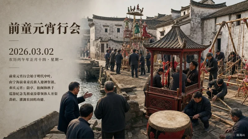 【469】前童元宵行会｜鼓亭秋千，古镇闹春-一帧山海