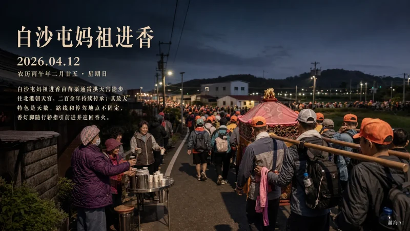 【504】白沙屯妈祖进香｜行轎指路，徒步北港-一帧山海